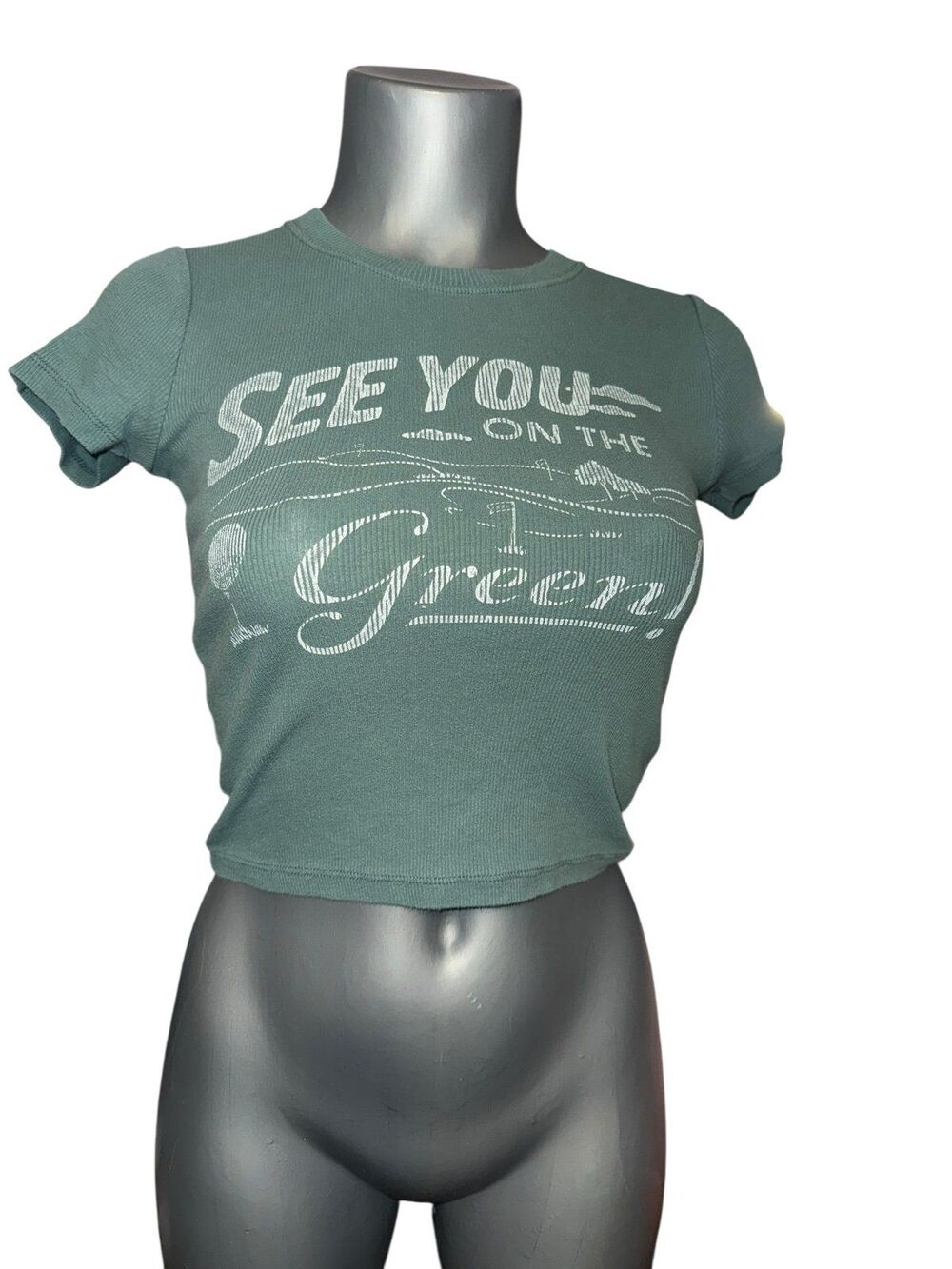 Hollister see you on the green golf baby tee t shirt crop top xs